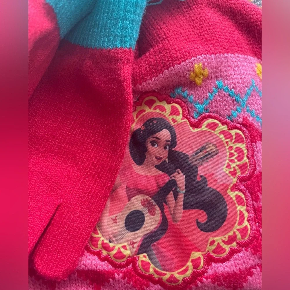 😍 NEW 2pc Disney Princess Elena of Avalor Fleece Lined Hat & Gloves Set Girls